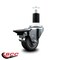 Service Caster 3'' Thermoplastic Rubber Swivel 1-1/2'' Expanding Stem Caster with Brake SCC-EX20S314-TPRB-PLB-112 - alternate 3